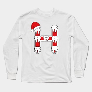 Letter H (Happimola Christmas Alphabet) Long Sleeve T-Shirt